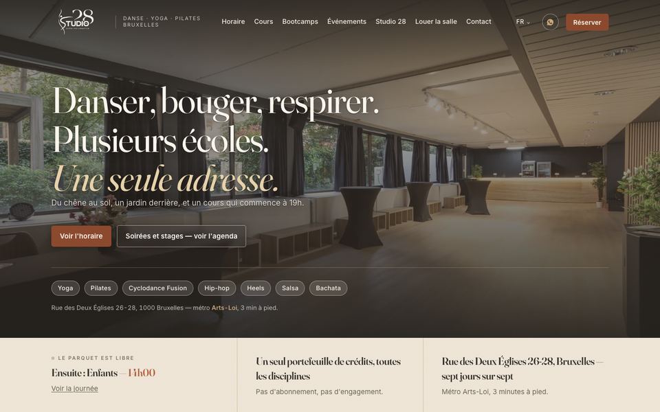 Homepage van Studio 28